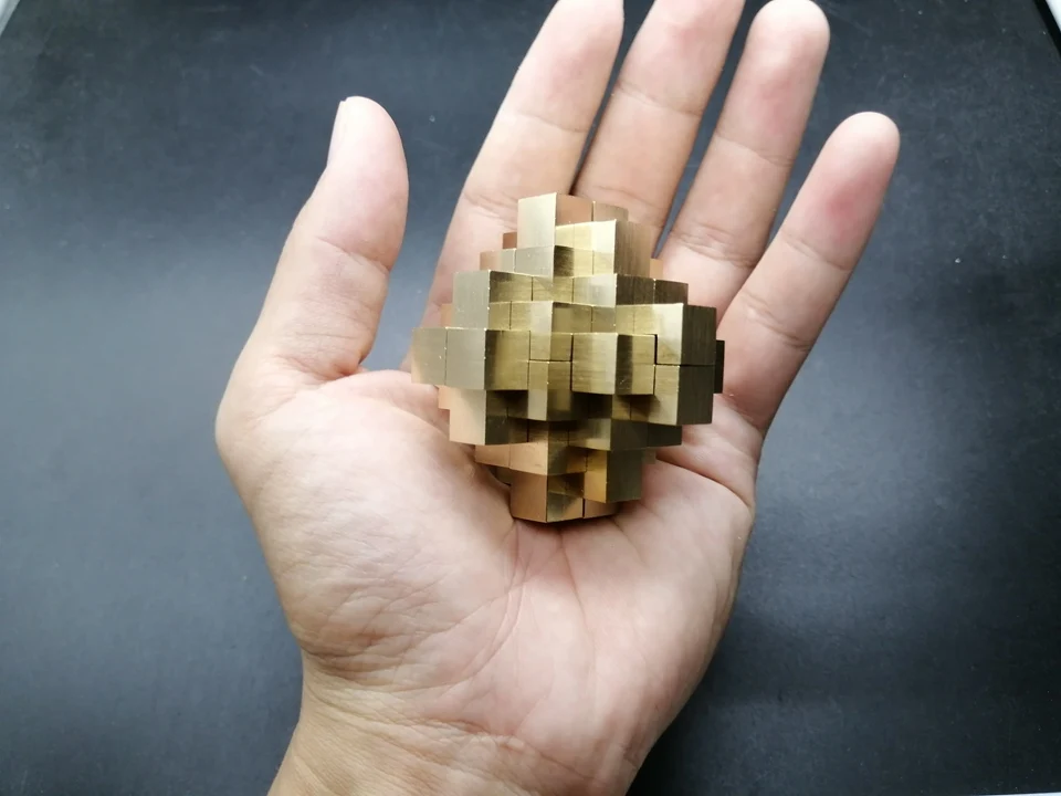 24 колонны форма структура медная металлическая головоломка 3D мозговой тизер Развивающая игра Геометрическая Игрушка коллекция китайский подарок
