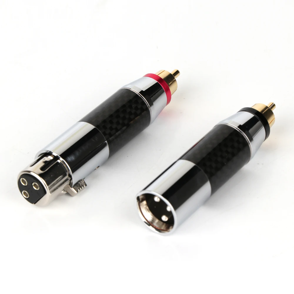 2 шт. Высокоточный балансировочный штекер XLR на RCA Hi Fi 3 контактный гнездовой