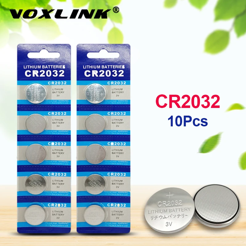 

VOXLINK cr2032original brand new battery 3v button cell coin batteries for Toys watch computer toy remote control 10Pcs battery