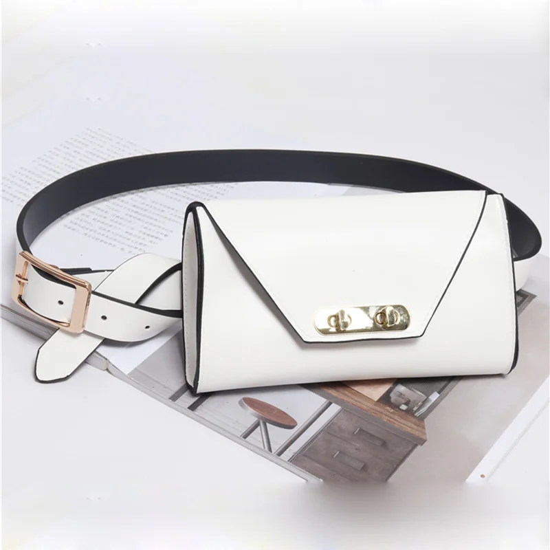 Женская сумка-кошелек из змеиной кожи, модный ремень, сумка высокого качества, кожаный сундук, мини-кошелек для телефона - Цвет: White Waist Bags