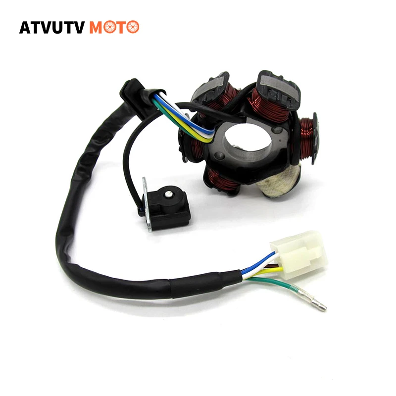 

6 катушек, 5 проводов, катушка статора магнита для GY6 49cc 50cc 70cc 90cc 110cc 125cc 150cc, скутера, мопеда, картинга ATV Sunl Roketa