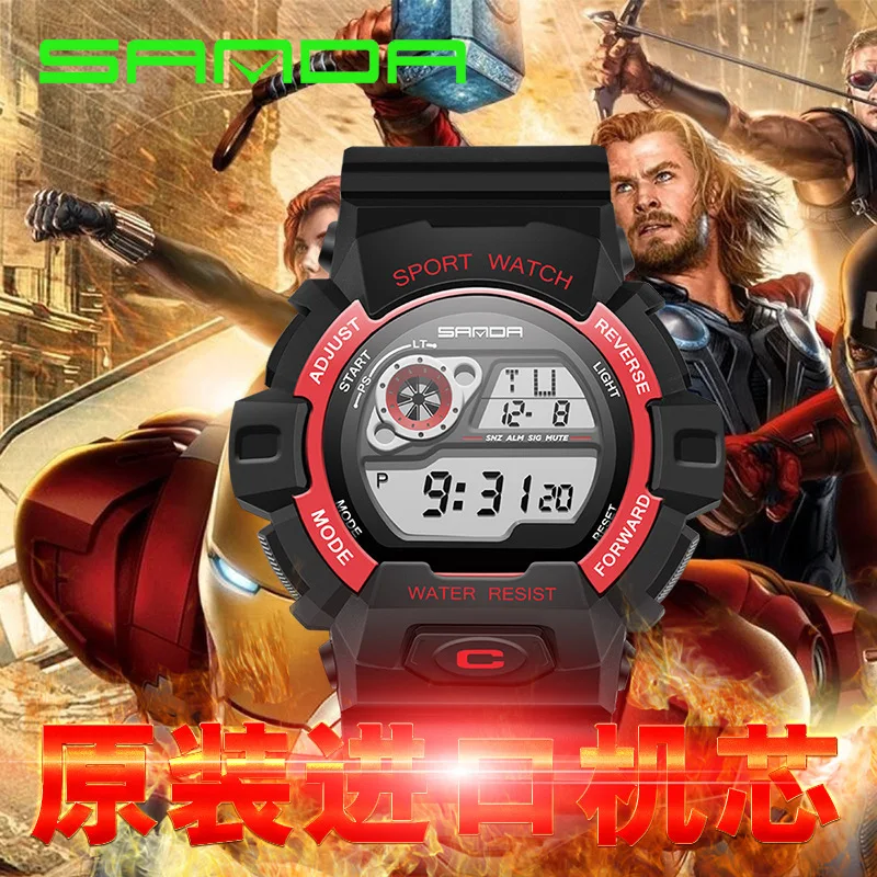 

SANDA Table Multi-functional Night Light Waterproof Outdoor Mountain Climbing Sports Electronic Watch AliExpress Hot Selling Div