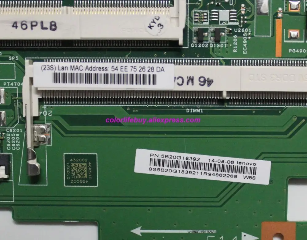 Genuine 5B20G18392 w i3-4010U CPU 13308-1 448.00Z04.0011 Laptop Motherboard for Lenovo Flex 2-15 Notebook PC