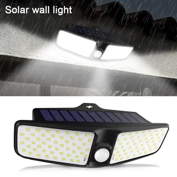 

2Pcs 100 LEDs LED Solar Light Outdoor Solar Powered LED Lamps Motion Sensor Wall Light Waterproof Garden Decoration Wall Lamp