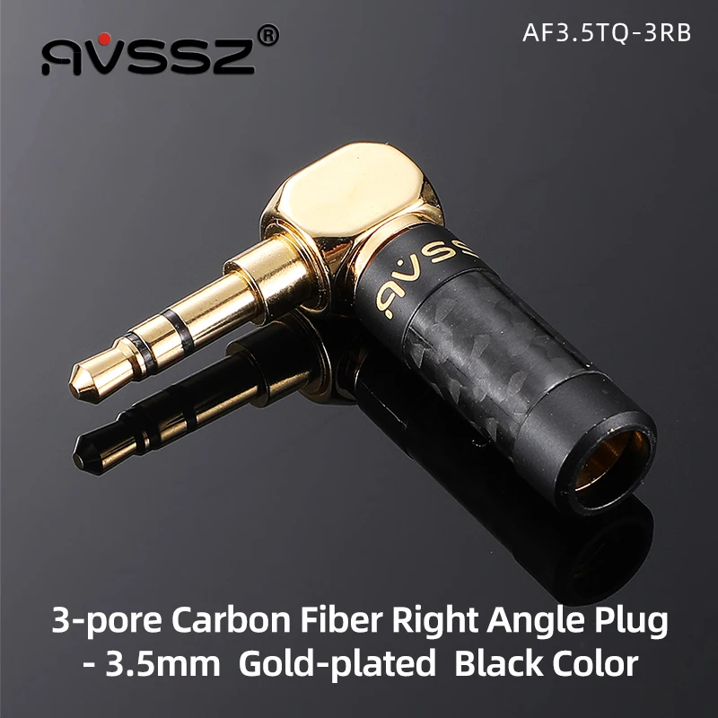 AVSSZ Carbon Fiber 3.5mm Jack Stereo Headphone Plug - Straight/Angle, 3/4/5 Poles, DIY Repair & Replacement (2.5mm, 4.4mm) Description Image.This Product Can Be Found With The Tag Names Computer Cables Connecting, Computer Peripherals, PC Hardware Cables Adapters, Straight angle plug