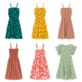 

New Summer Baby Girls Dress Pineapple printing Cotton Baby Bohemia Dress Princess Costume Children Beach dress for Girl 2020