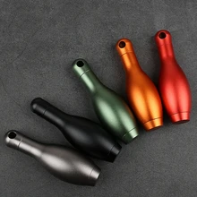 Открытый чистый алюминий бутылки для таблеток Кемпинг Туризм выживания аксессуары капсула Форма боулинга уплотнение бутылки аварийный бак для таблеток