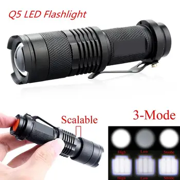 

1pcs flashlight Supper Bright T6/Q5 LED Tactical Flashlight Adjustable Focus Zoomable Light Lamp 3/5 Modes for 18650/14500