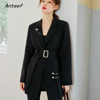 

long sleeve black cotton plus size vintage ladies causal loose autumn spring blazer women jacket 2020 clothes coat