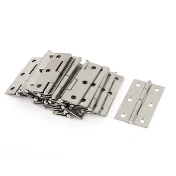 

New 2.5 inches Long 6 Mounting Holes Stainless Steel Butt Hinges 20 Pcs (Pack of 20)