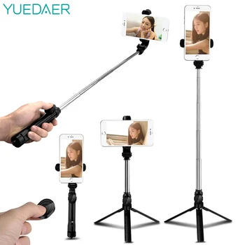 

3in1 Wireless Bluetooth Selfie Stick Mini Tripod For iPhone Xiaomi Huawei smartphone With Shutter Remote Foldable селфи палка