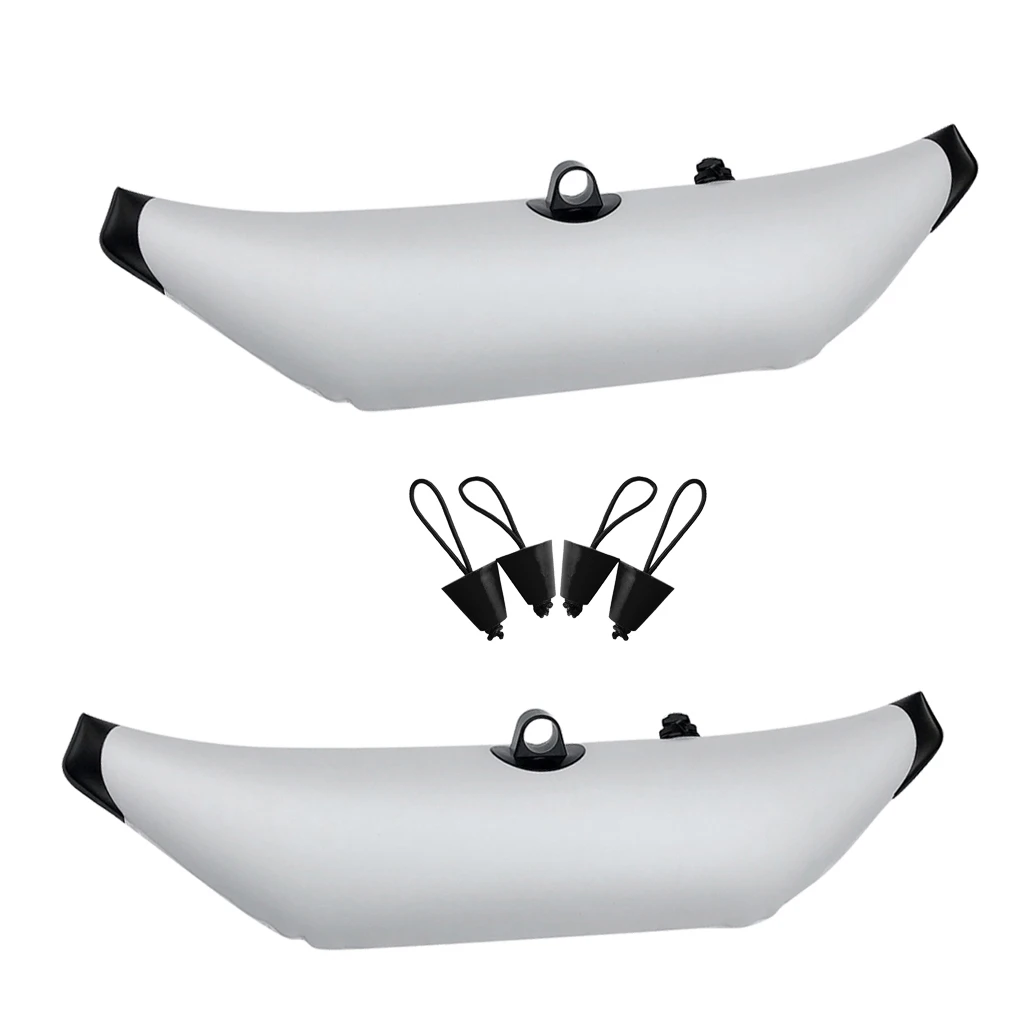 Kayak Standing 2 Inflatable Outrigger Stabilizer with 4 Kayak Scupper Plugs for Kayak Kanoe Boat Paddling Fishing