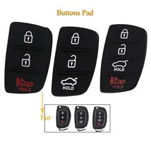 Kutery 3 4 przyciski silikonowe etui klucza samochodowego przypadku gumy Padbutton dla Hyundai I30 i35 iX20 Solaris Verna tanie tanio CN (pochodzenie) 3 4 Buttons Rubber Pad china key shell