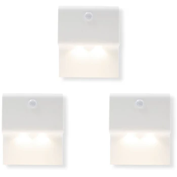 

Stick-On Wireless Battery Powered Motion Sensor Night Light, Warm White LED, Wall Mounted or Stick Anywhere for Hallway, Stairwa