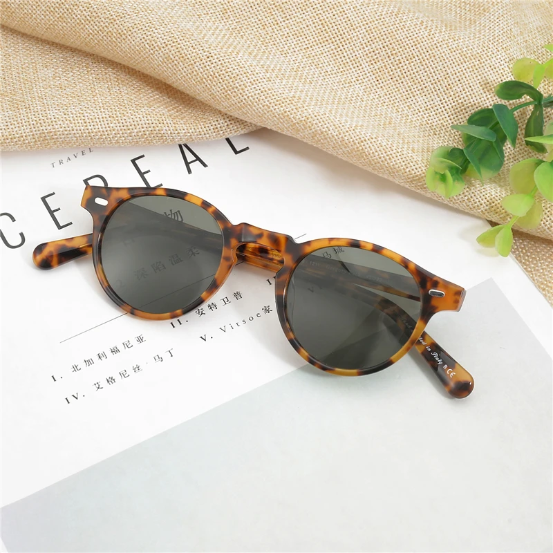 Ceny Oliver Gregory Peck Vintage polaryzacyjne okulary przeciwsłoneczne OV5186 przezroczysta oprawa markowe okulary przeciwsłoneczne projektant mężczyzna kobiet okulary gafas óculos