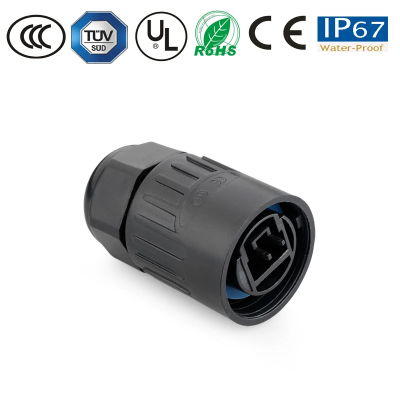 plug Пастический IP67 водонепроницаемый разъем RJ45 водонепроницаемый шарнир 1/4 карты порт подключения сети Ethernet разъем 8P8C разъем - Цвет: plug