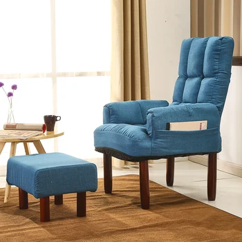 

Lazy Single Sofa Bedroom Small Sofa Small Apartment Casual Simple Folding Reading Sofa Balcony Back Recliner