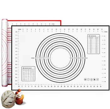 

Silicone Baking Mats Sheet Pizza Dough Non-Stick Maker Holder Pastry Kitchen Gadgets Cooking Tools Utensils Bakeware Accessories