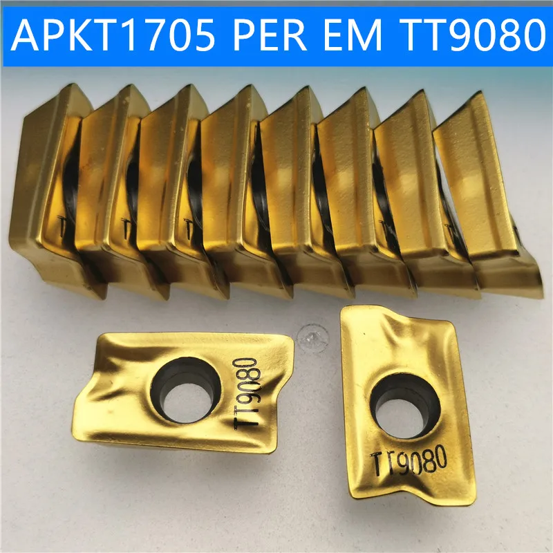 

20PCS APKT1705 PER TT9080 Carbide Insert Turning Tool Turning Milling Cutter CNC Cutting Tool Slot Cutting APKT1705