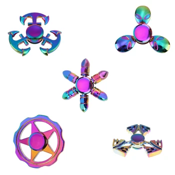 

Hot Colorful Rainbow Fidget Spinner Spinner Metal Hand Spinner For Autism Rotation Anti Stress Toys for Children