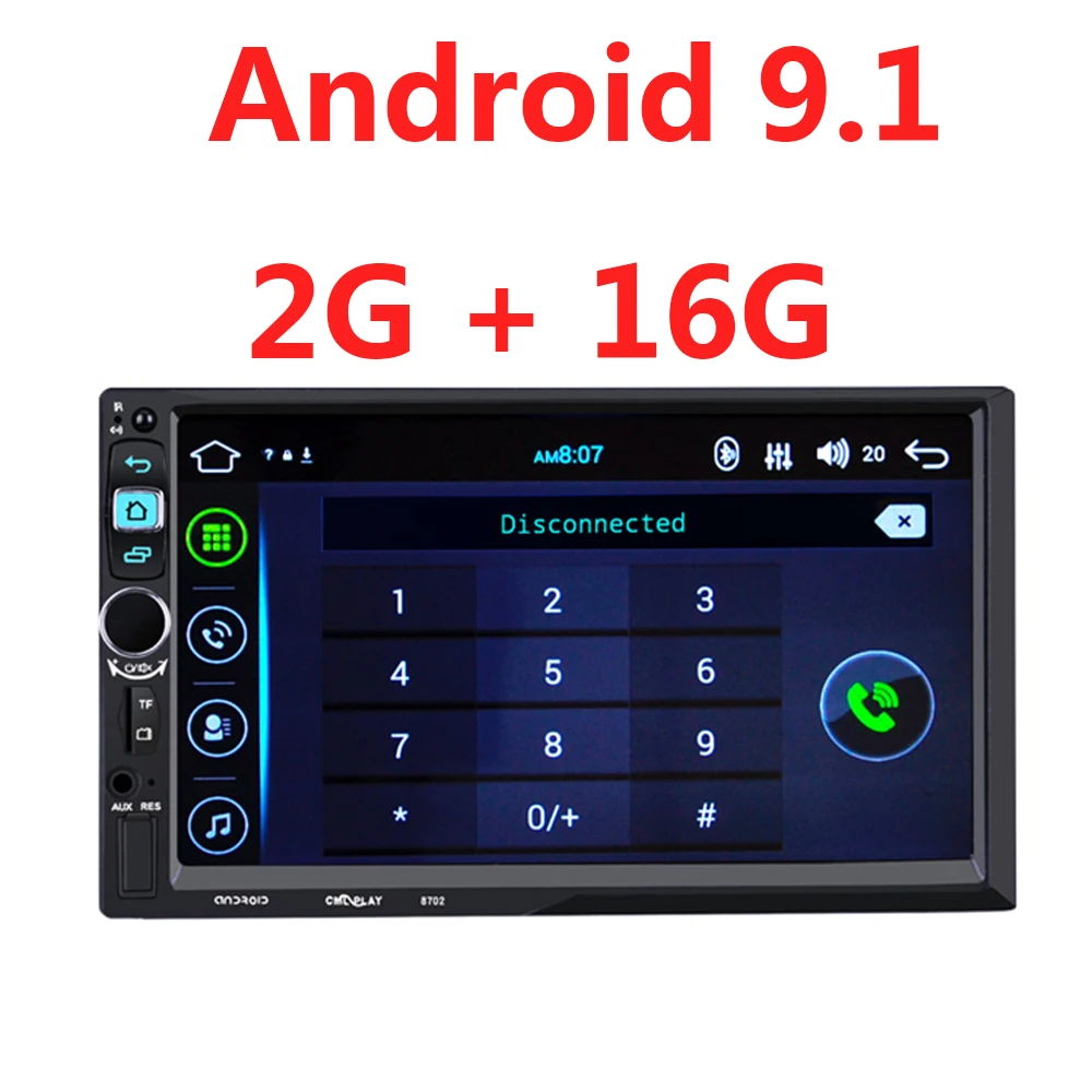 2 Din Android 9,1 2G ram Автомобильный мультимедийный gps Bluetooth навигация 2Din авто радио Wifi стерео FM USB TF Авторадио avtagnitola 47