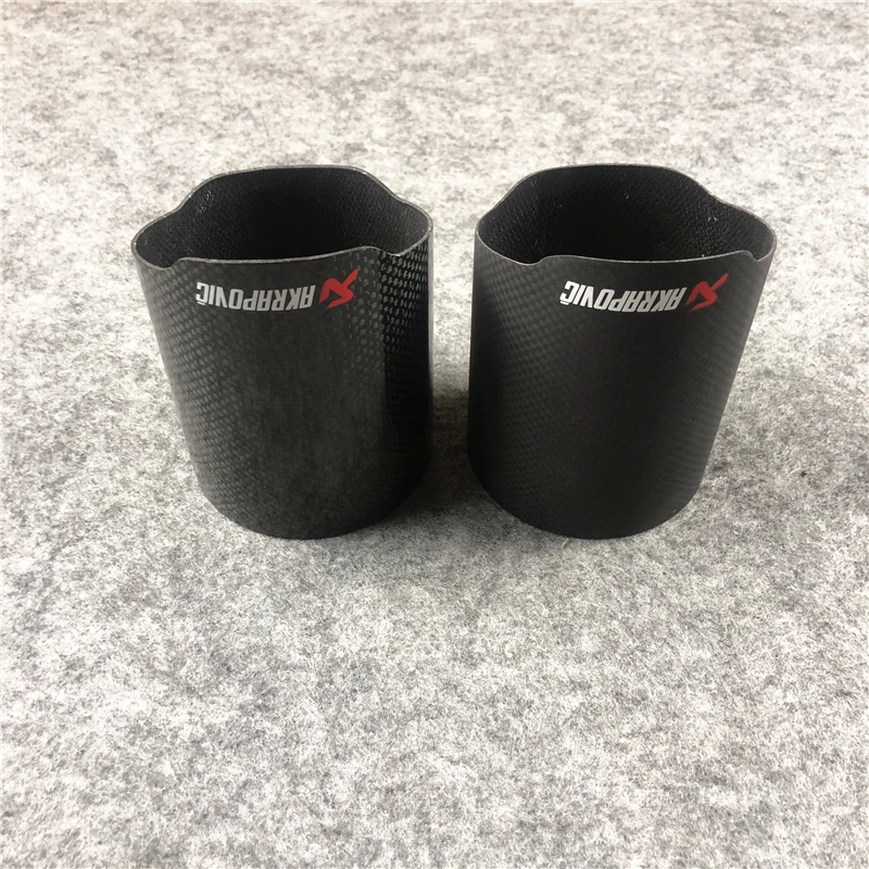 1 шт. Akrapovic Глянцевая углеродная выхлопная крышка и матовая углеродная волокно выхлопные наконечники крышки автомобиля Универсальные выхлопные трубы глушителя чехлы