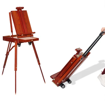 

Portable Wooden Easel Stand for Painting Sketching Drawing For Artist Adjustable Foldable Travel Tripod Easel Case Art Supplies