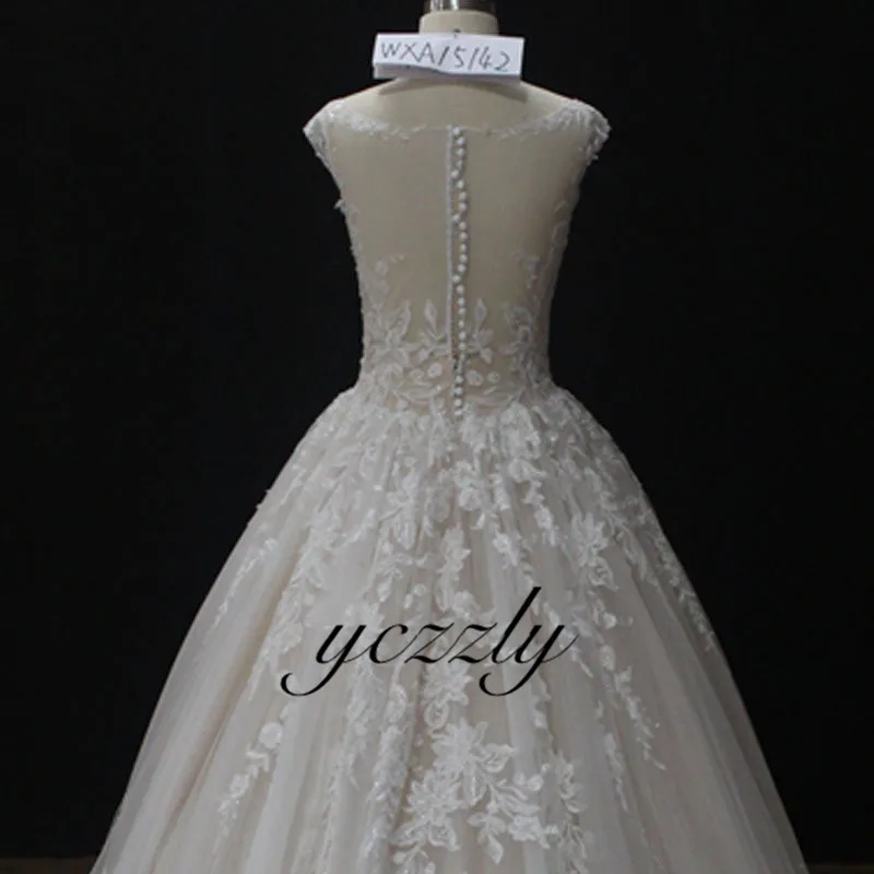 Abiti Da Sposa элегантное Пышное Бальное Платье Саудовская аравийская принцесса свадебное платье Плюс Размер Длинные Аппликации кружевные со стразами платье невесты YW149
