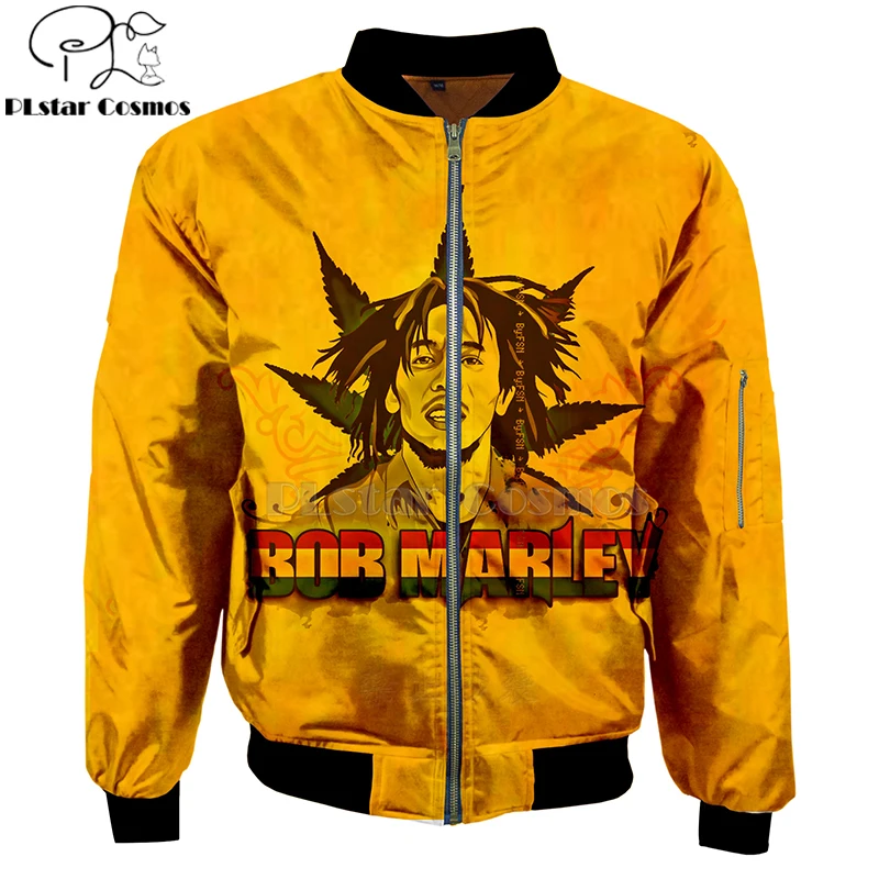 Bob marley weed 3D бомбер куртки толстовки для мужчин и женщин Новая мода на молнии с
