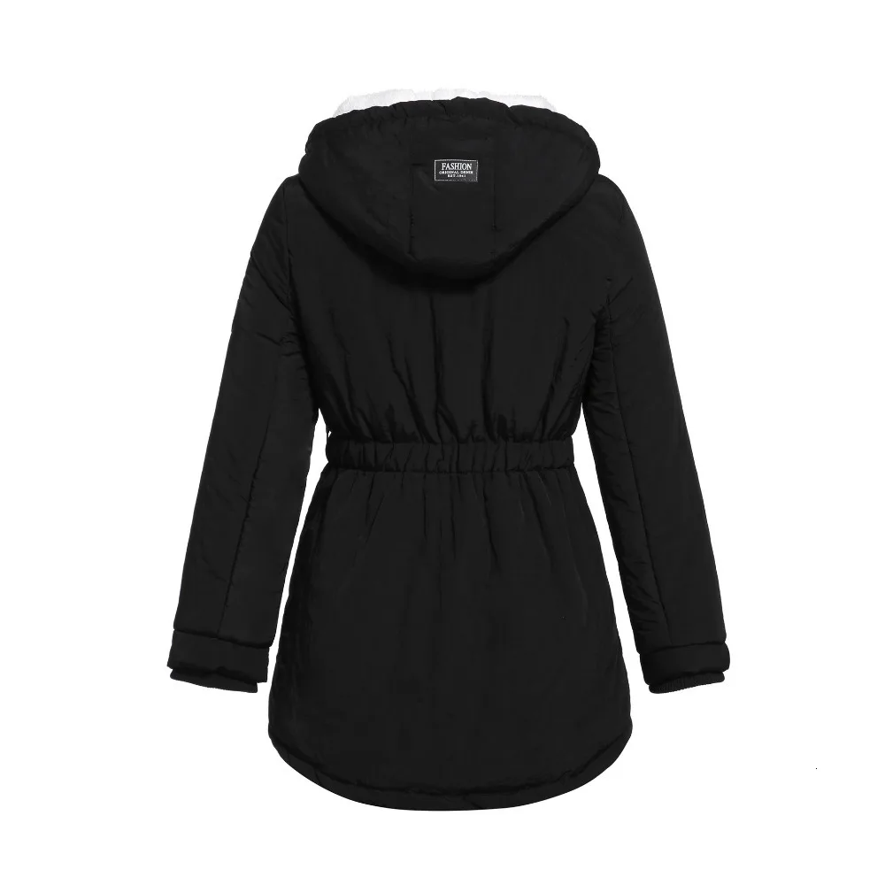RICORIT, женские парки, зимняя куртка с капюшоном, толстый хлопок размера плюс, теплое Женское пальто, модное, средней длины, ватное пальто, куртка, верхняя одежда