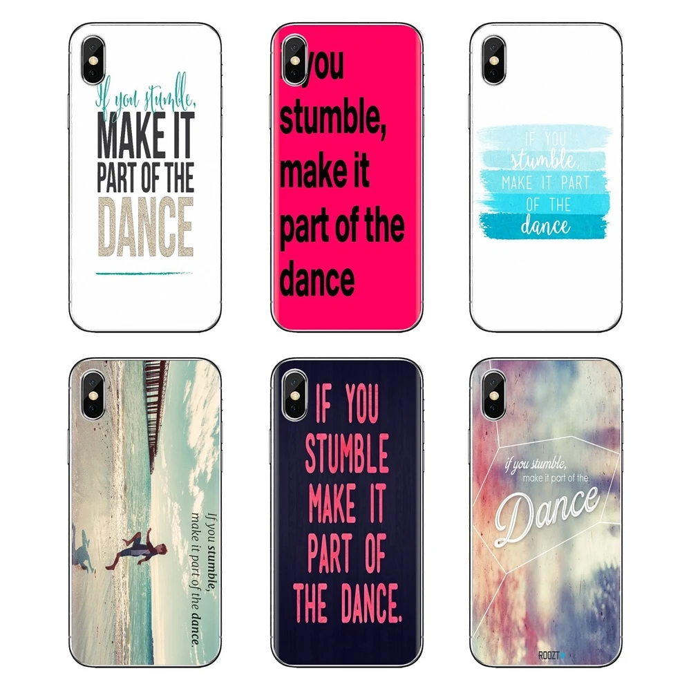 Phone Bag Case For Huawei G7 G8 P7 P8 P9 P10 P20 P30 Lite Mini Pro P Smart Plus 2017 2018 2019 If you stumble make it part dance |