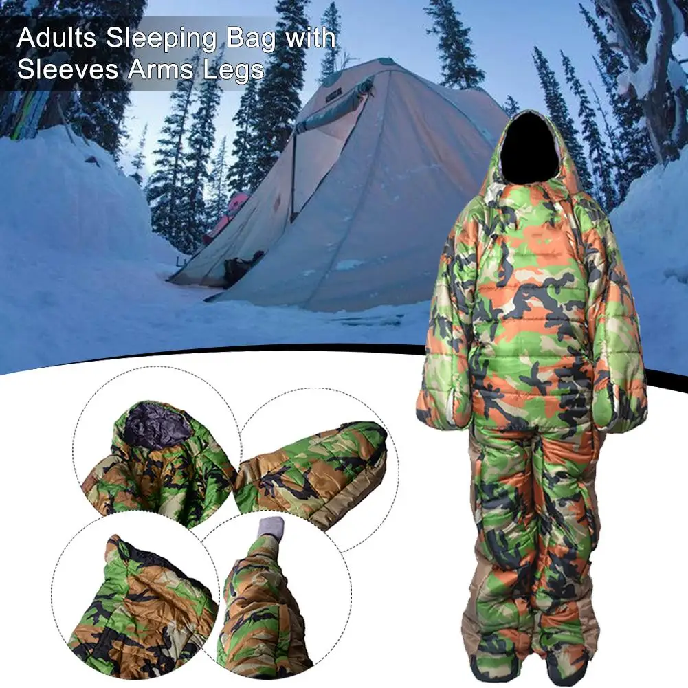 

Adults Sleeping Bag With Sleeves Arms Legs Relatively Loose Sleeping Bag For Outdoor Camping Hospital Escort