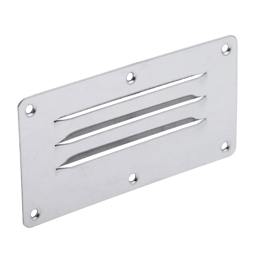 Five Oceans Louvered Slotted Ventilators - Air Vent Grill, Stainless Steel Boat Speedboat Blinds Vents Air Exhaust Ventilator