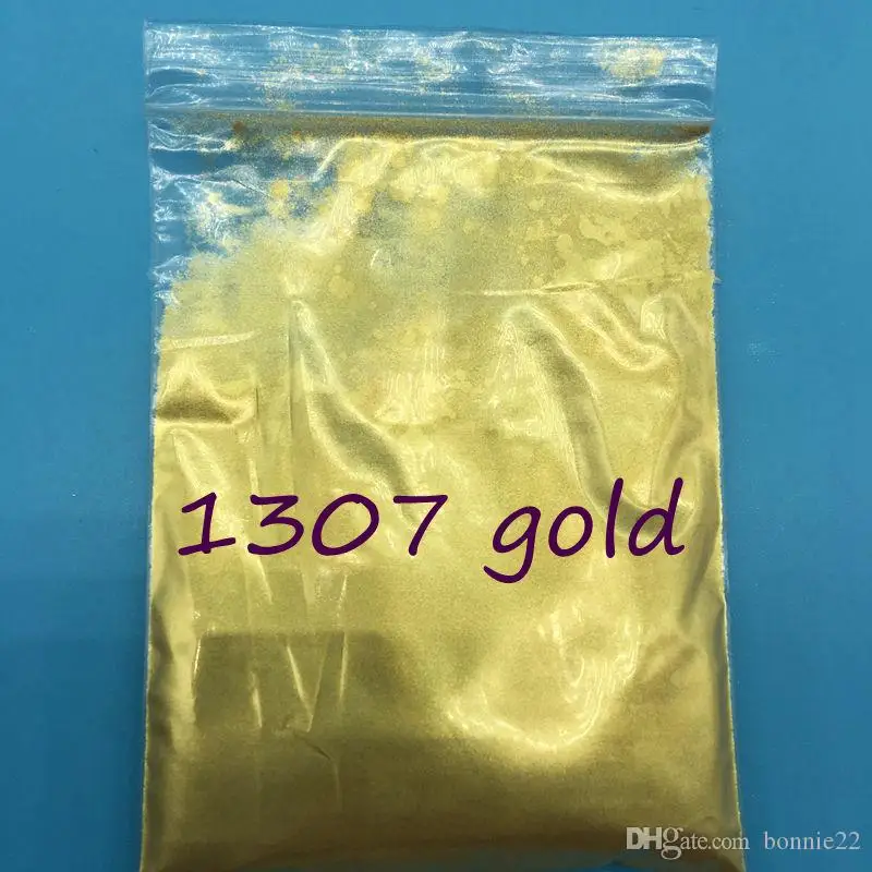 10g Colorful Pearl Powder for make up,many colors mica powder for nail glitter,Pearlescent Powder Cosmetic pigment - Цвет: 1307 Gold