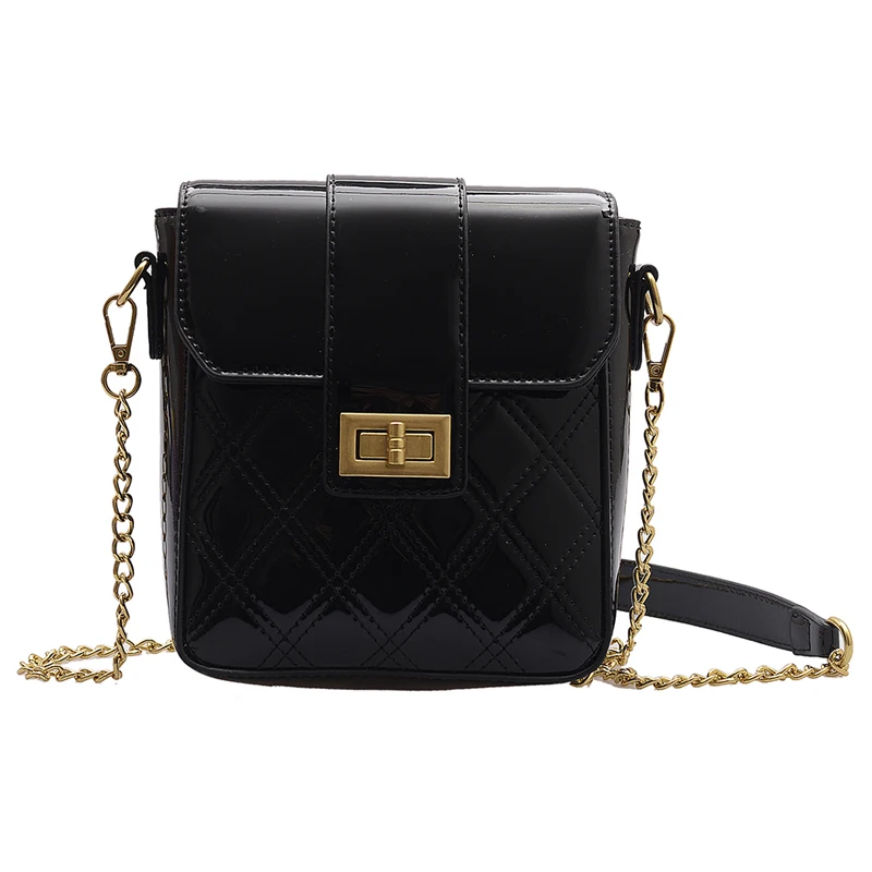 

191224 iVog New Arrival Everyday Ladies Small Messenger Shoulder Handbag Black Red Chain Hand Bags for Women 2019