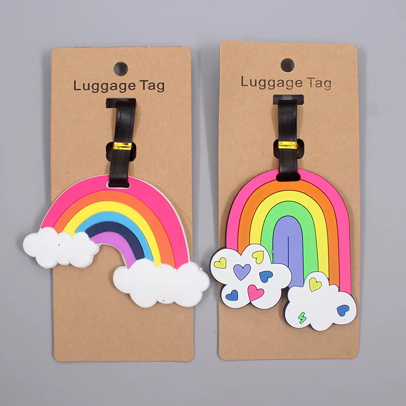 rainbow luggage tag