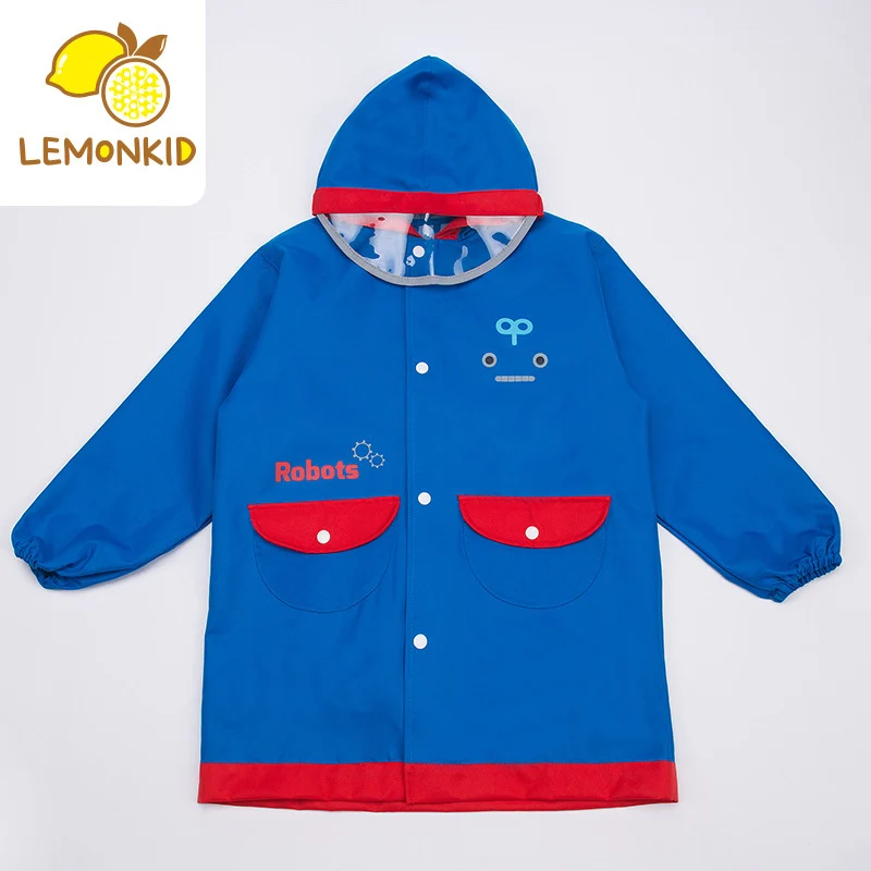 raincoat 1 Водонепроницаемый дождевик, пончо, куртки, уличный дождевик, дождевик для детей, Chubasqueros, школьная сумка, большой козырек - Цвет: raincoat 1