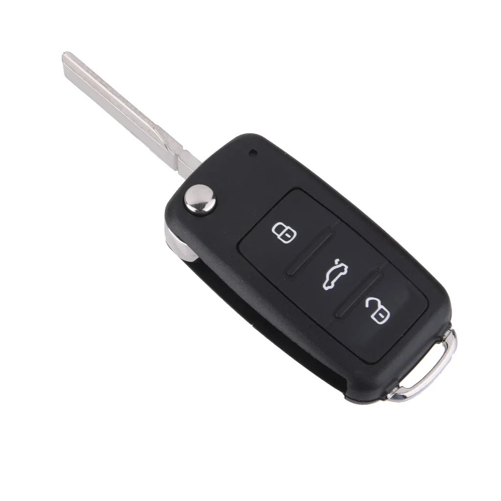 3 Button Car Key Fob Case Shell with Blade for VW GOLF MK6 Touareg Repair