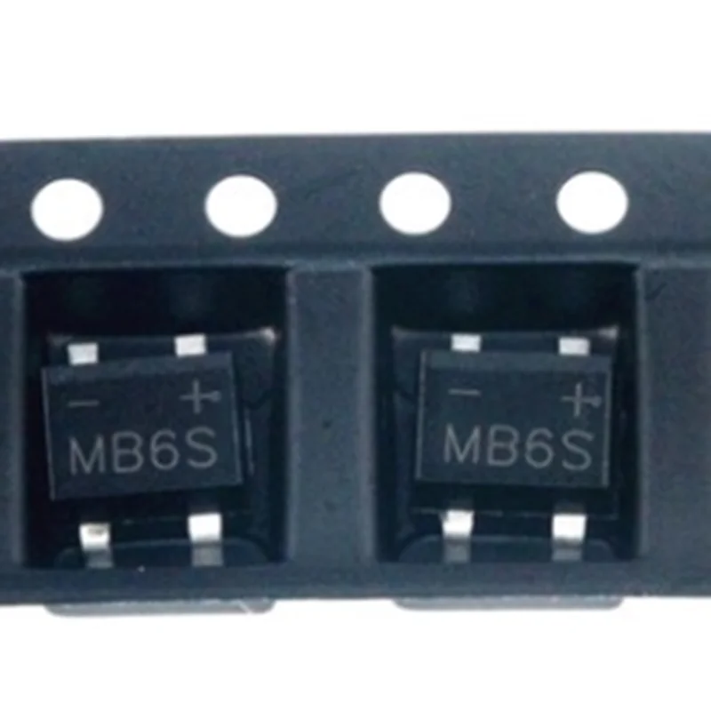 10 unids/lote MB6S 600V 0.5A SOP-4 rectificador de diodo SMD puente mb6s