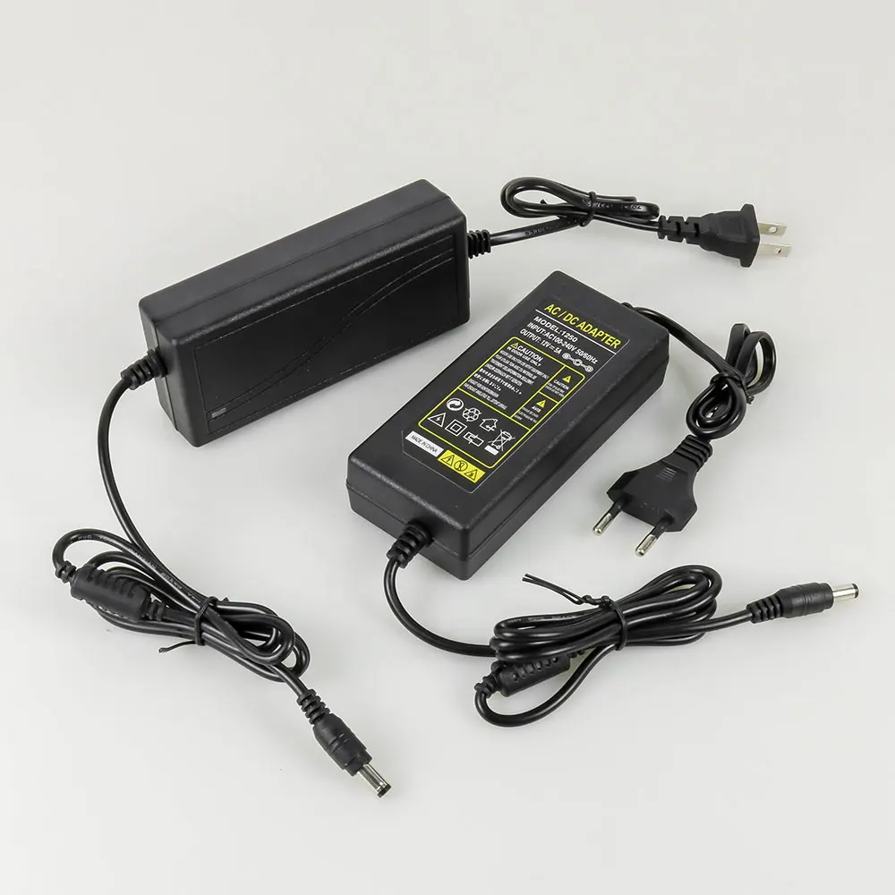 Power Adapter Charger Transformer DC12V 1A 2A 5A 12W 24W 60W AC110-240V US EU Plug For LED Strip Light Cabinet Lighting
