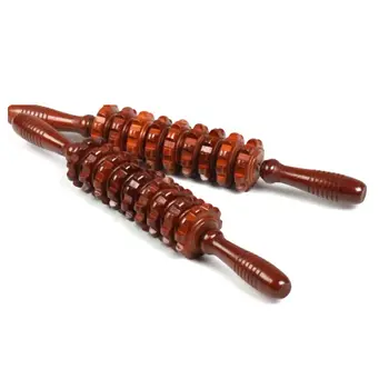 

1Pcs Body Leg Trigger Point Muscle Roller Stick Massager Health Care Wholesale 2 Colors Wooden Exercise Roller Sport Injury Gym