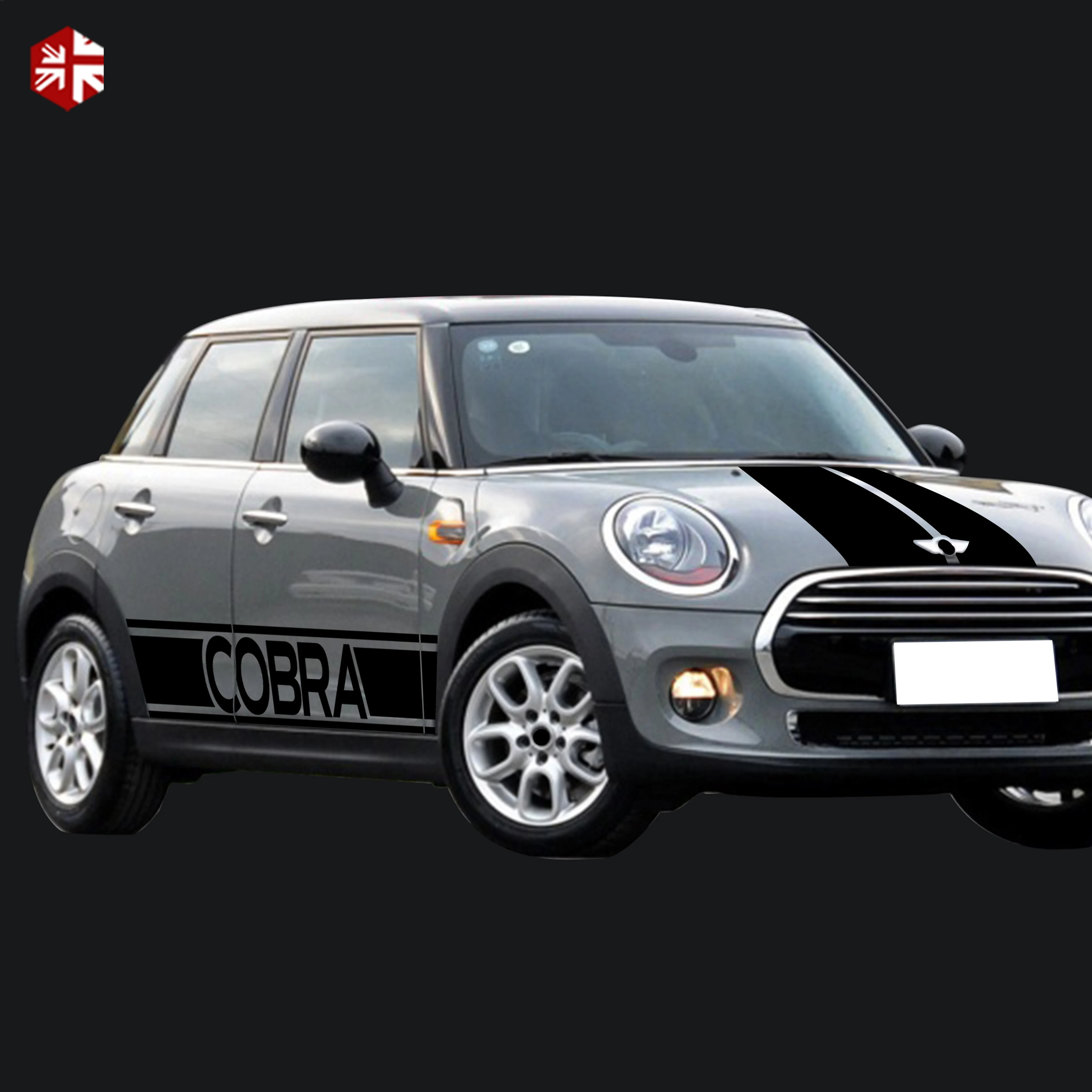 Car Hood Bonnet Roof Rear Trunk Engine Cover Side Stripe Sticker Body Decal For MINI Cooper S F55 5-door JCW One Accessories