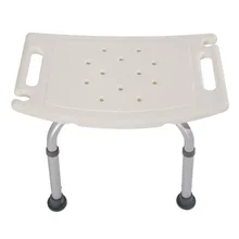 Home Furniture Aluminium Alloy Elderly Bath Chair without Back of a Chair White