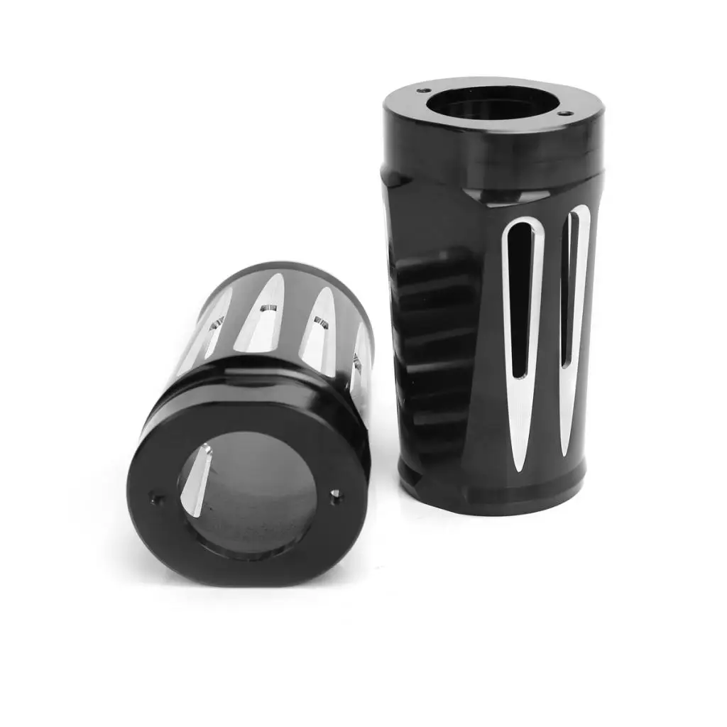 CNC Black Billet Fork Boot Slider Cover Cow For Harley  Touring 84-13 Custom