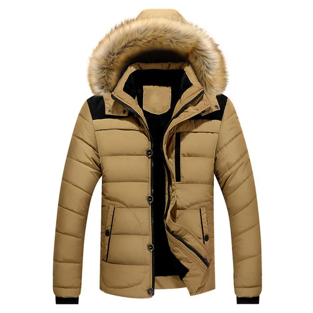 Winter Jacket Men's Down Coat Warm Parkas Streetwear Extra Thick Highly Padded Windproof High Collar Male Puffer Jacket