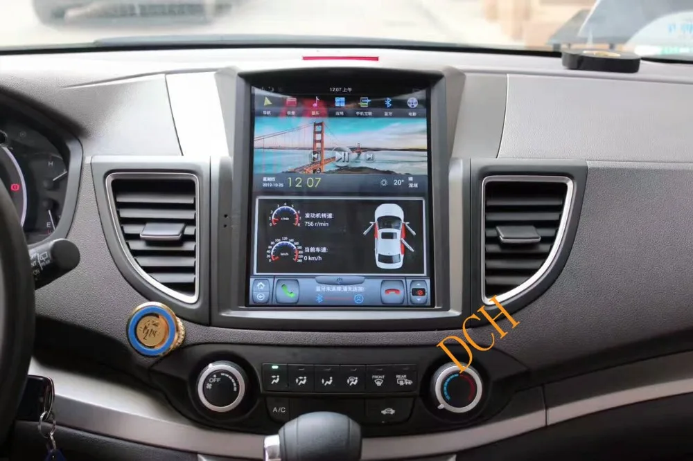 Автомобильный DVD плеер Tesla Style 10 4 дюйма Android 9 0 GPS навигация для honda CRV C R V 2012 2016 px6 carplay