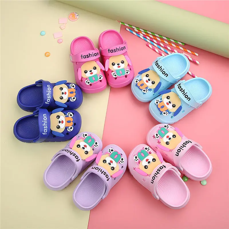 Милые сандалии для маленьких девочек и мальчиков с рисунком кота; коллекция года; летние детские тапочки с дырками; домашняя Уличная обувь для малышей; детская обувь из материала EVA