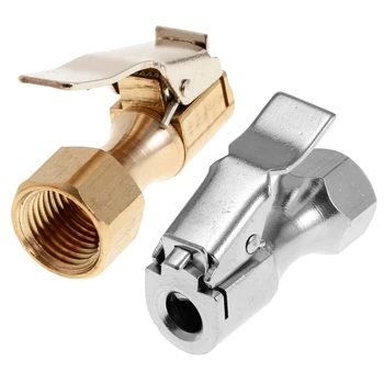 

1 Pair Straight Brass Lock-on Tire Inflator Air Chuck 1/4" NPT Female Thread