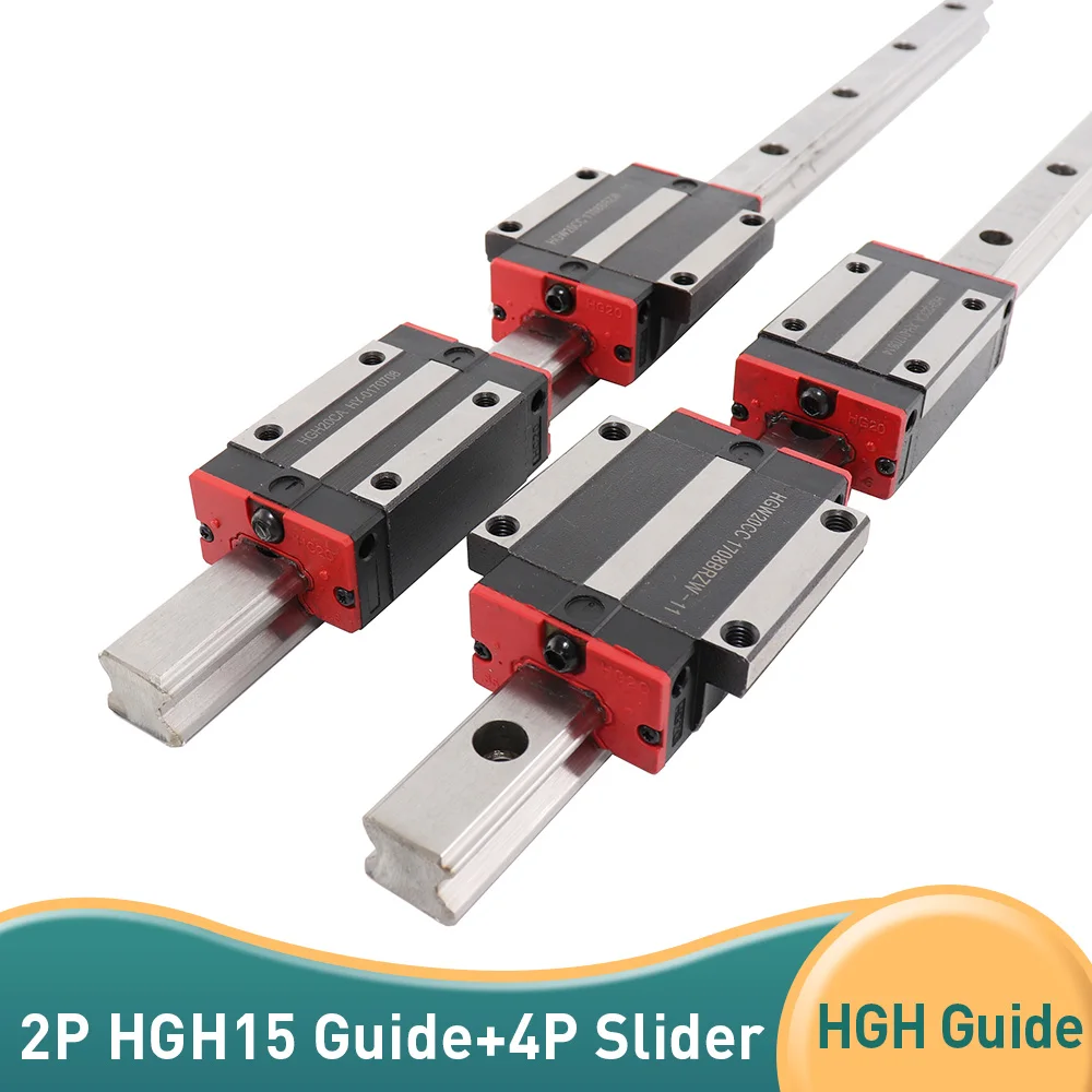 New HIWIN linear guide rail HGR15 with 4 pcs of linear block carriage
