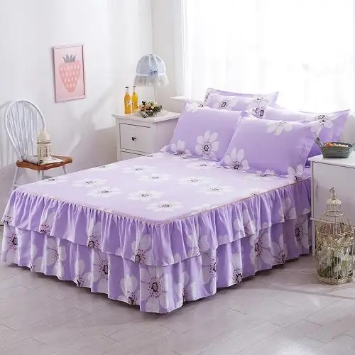 Bedskirt 11 Rufflers, Корейская кровать, юбка, матрас, покрывало для кровати, набор эластичных простыней, 160 см X 200 см/180 см X 200 см, sabanas drap de lit - Цвет: Bedskirt 11